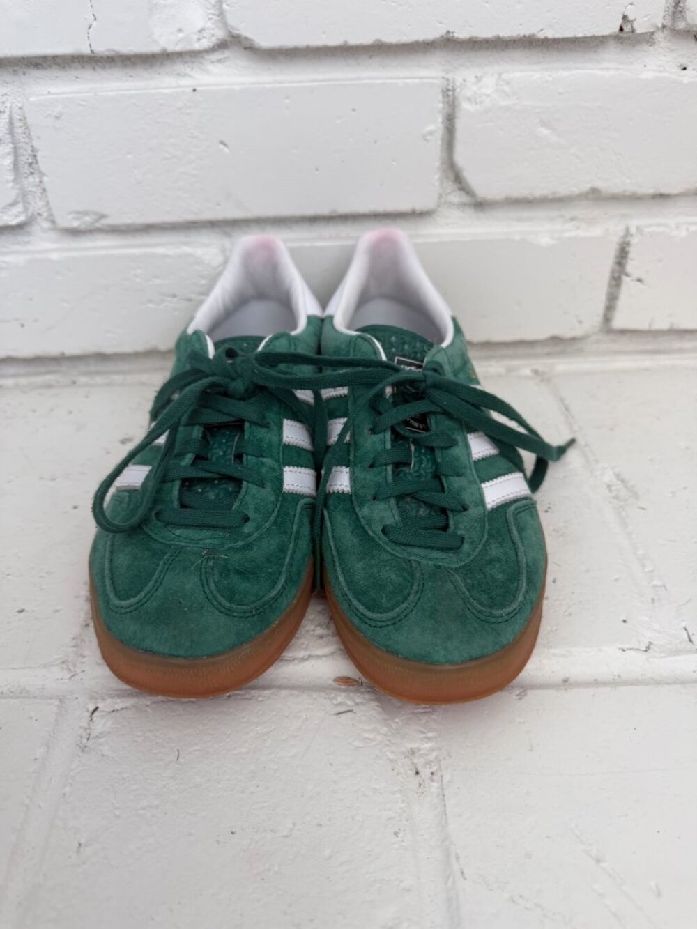 Adidas Gazelle Indoor Green Suede Gum Sole Sneakers Women's Size 4 - Picture 2 of 6